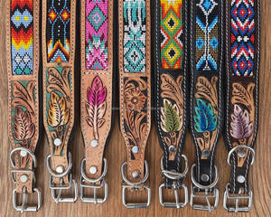 Nouveau personnalisé en gros de luxe usiné à la main en cuir véritable confortable collier de chien en peau de vache multi-usages rembourré collier de chien - Product Image 5