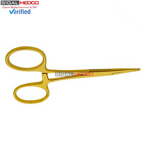 Pinzas Mosquito Premium Rectas con Mango Dorado de 3.5 Pulgadas, Pinzas Hemostáticas con Bloqueo, Instrumento Quirúrgico de Acero Inoxidable para Uso General - Product Image 5