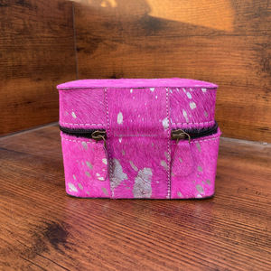 Nouveau à la mode Vintage Western fabriqués à la main métallique cheveux cacher fourrure cuir boîtes à bijoux mignon voyage essentiel stockage minimal - Product Image 4