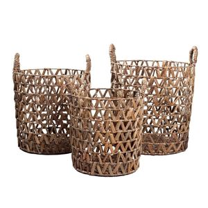 Vietnam Eco Friendly Woven Storage Basket Natural Water Hyacinth Clothes Laundry <b>Bin</b> for Bathroom <b>Living</b> <b>Room</b> Clothing Organize - Product Image 5
