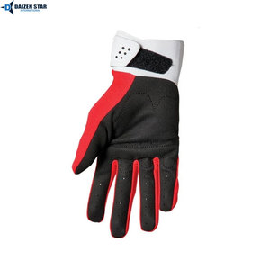 Gants de moto tout-terrain antidérapants et respirants en polyester et cuir organique avec fermeture auto-agrippante pour la course à moto hors route - Product Image 5