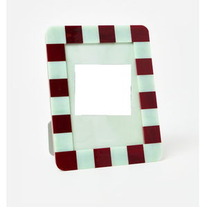 FAIZA CRAFT Artisan-Crafted Marble Effect Resin Photo <b>Frame</b> <b>with</b> UV Printing Wall <b>Mount</b> Horizontal Orientation - Product Image 3