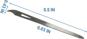 Lime à ongles Zebra 5,5 pouces, double face, en acier inoxydable, motif droit, pointe incurvée et aiguisée, pour ongles des pieds, fine, durable, personnalisable - Product Image 4