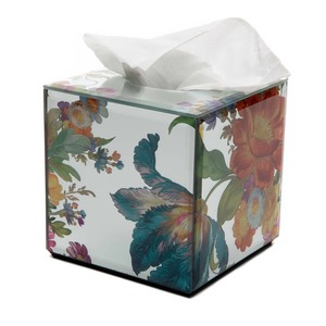 Floral Glass <b>Tissue</b> Box Cover Square Design Decorative Home Accessory - Product Image 5