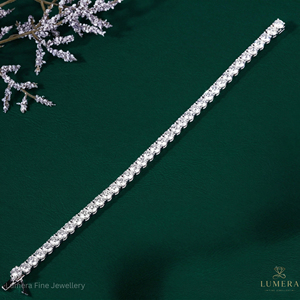 Bracelet tennis en diamant cultivé en laboratoire certifié IGI, taille brillant rond, bijoux fins de luxe pour femmes - Product Image 2