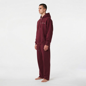 Ensemble de survêtement pour homme Hawk Eye Sports, couleur ardoise, avec sweat à capuche zippé et pantalon de survêtement, en coton respirant, coupe oversize - Product Image 2