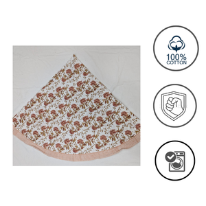 Wholesale Luxurious Elegant 70" Hand Block Print Cotton Jaipuri Floral Wrinkle-Free <b>Table</b> <b>Cover</b> Reusable Banquet Home Cafe Hotel - Product Image 2