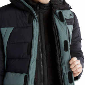 Heavyweight Two-Tone <b>Men's</b> Winter Puffer Jacket Hooded Windproof Parka <b>Thermal</b> Outdoor Padded Coat Streetwear Warm Down Jacket - Product Image 5