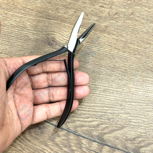 Alicates Profesionales de 5.5 Pulgadas con Boca Plana y Dientes Internos para Extensiones de Cabello – Herramienta de Acero Inoxidable para Micro Anillos y Nano Beads - Product Image 2