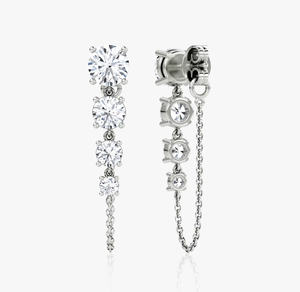 <b>Hoops</b> <b>Earrings</b> Diamond <b>Earrings</b> Gold and <b>Silver</b> <b>Earrings</b> Lab Grown Diamonds <b>Earrings</b> <b>Hoops</b> Fine Jewelry for Women - Product Image 5