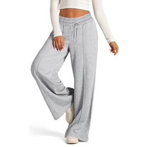 Pantalones Deportivos Anchos para Mujer, Cintura Elástica con Cordón, Corte Holgado, Largos, Casuales - Product Image 4
