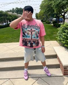 Camiseta Corta de Primera Calidad, Diseño Gráfico Personalizado, Doble Capa, Camisetas Sublimadas para Hombre, Camisetas Lisas con Lavado Ácido - Product Image 3