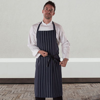 Tablier de cuisine à rayures |   Tablier de cuisine réglable en coton avec poche avant, réutilisable, pour femme, idéal pour la pâtisserie, le barbecue et la cuisine
