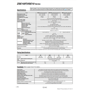 SMC Pneumatics Digital <b>Pressure</b> <b>Switch</b> Model ZSE10F-M5R-C-MGDK - Product Image 2