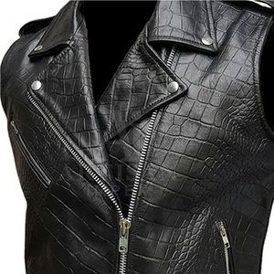 High Quality Customized Logo Lather Vest <b>Men</b> Fashion Clothing <b>Leather</b> Vest <b>Jacket</b> For <b>Men</b> Wears - Product Image 4