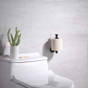 Porte-papier toilette mural en acier inoxydable SUS304 noir mat, résistant à la rouille, distributeur de rouleaux de papier toilette moderne - Product Image 5