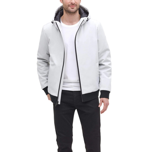 Men's Lightweight <b>Waterproof</b> Zipper Jacket with Hood <b>Warm</b> Windproof Outdoor Rain Jacket Casual Travel Workwear Coat Custom Logo - Product Image 6