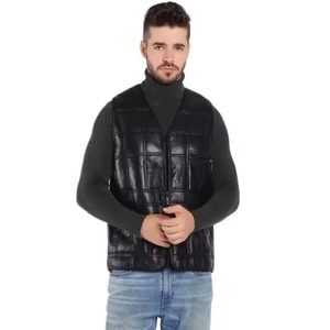 Chaleco de Motocicleta de Cuero para Hombre, Chaqueta sin Mangas de Invierno, Impermeable, Resistente al Viento, Reversible, Estilo Urbano, Color Sólido - Product Image 1