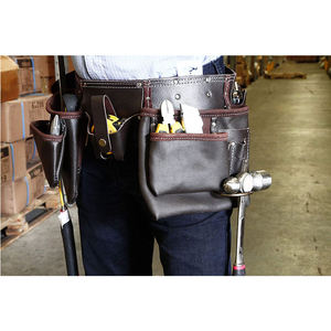 Heavy Duty Multi-Purpose Oxford Zipper Storage Electrician Tool Bag With Plastic Bottom - Product Image 3