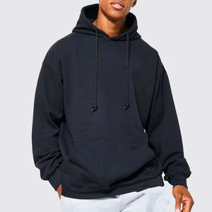 Nouvelle Arrivée 2026 – Sweats à Capuche Homme Oversize Bleu Marine Foncé en Coton 100% à Manches Longues Style Urbain – Prix de Gros - Product Image 2