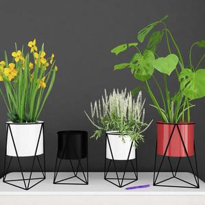 Maceta Moderna de Metal con Soporte de Alambre, Estilo Nórdico Minimalista, para Plantas Trepadoras, Decoración de Jardín Interior - Product Image 2