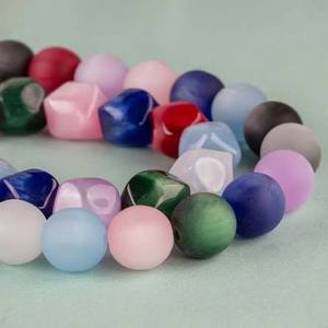 Cuentas de Resina Ecológicas Hechas a Mano al por Mayor, Cuentas Sueltas Personalizables para Pulseras, Collares y Manualidades - Boda - Product Image 1