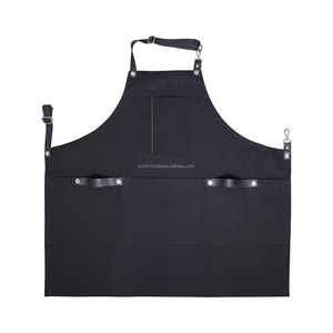 Delantal para hombre, lona de nuevo estilo con correas ajustables para restaurante, panadería, cafetería, cocina, AAA-0047 - Product Image 4