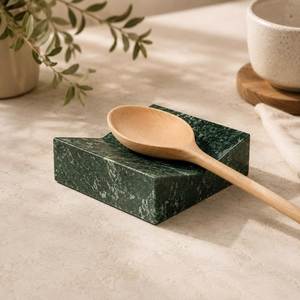 Repose-cuillère en marbre écologique de qualité supérieure pour comptoirs de cuisine, compatible lave-vaisselle, support pour cuillères de cuisine et décoration intérieure - Product Image 5