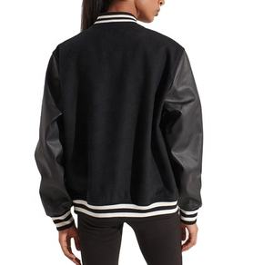 Vestes d'université en laine de meilleure qualité pour femmes avec manches en cuir Collection d'hiver Street Wear Vestes d'université pour femmes - Product Image 6