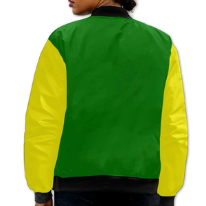 New Arrival Women Satin Bomber Jacket Embroidered <b>Applique</b> Patch Zip Varsity Short Jacket Custom Greek Sorority University Wear - Product Image 5