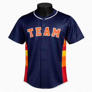 Camiseta de Béisbol Personalizada con Ribete Verde, Uniforme de Equipo con Botones, Transpirable y de Secado Rápido - Product Image 3