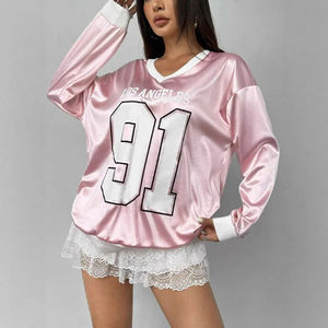 Camiseta Personalizada Y2K de Manga Larga para Mujer, Estilo Vintage, Deportiva, Casual, con Estampado - Product Image 1