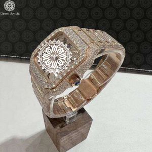 นาฬิกาข้อมือผู้ชาย Charm Jewels หรูหรา แฟชั่น ตัวเรือนสแตนเลสทรงเหลี่ยม ระบบกลไกอัตโนมัติ แสดงวันที่ หน้าปัด 40 มม. กันน้ำ 10 บาร์ - Product Image 2