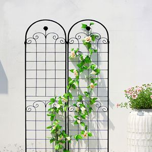 Set di 4 Tralicci da Giardino in Metallo Nero Antiruggine 86,7 X 19,7 cm, Supporto per Piante Rampicanti da Esterno - Product Image 5