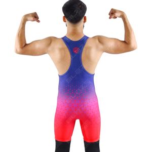 Blaze Fight Wear personnalisé OEM adulte hommes lutte Singlet grande taille respirant Polyester Vintage Sublimation impression tricoté - Product Image 1