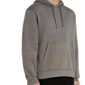 Sweat à capuche personnalisé en molleton 100% coton, délavé à l'acide, teint uni, respirant, coupe-vent, avec poches, nouveau style hiver, basiques, impression de logo personnalisée - Product Image 5