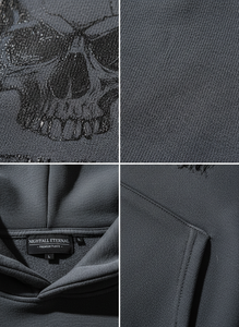 Sweat à capuche décontracté surdimensionné pour homme en polaire 100 % polyester – Écologique, respirant, anti-rétrécissement, motif imprimé DTF - Product Image 4