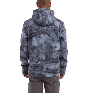 Sudadera con Capucha de Pesca Unisex Personalizada para Adultos, Degradado Azul, UPF 50, Anti-UV, Manga Larga, Impresión por Sublimación Frontal, Secado Rápido, Poliéster, para Exteriores - Product Image 3