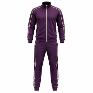 Ensemble de survêtement pour homme, manches longues, fermeture éclair sur le devant, design sportif, matière respirante en spandex/coton, vêtements d'hiver, capuche unie imprimée - Product Image 4