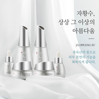 Ensemble de soins de la peau éclaircissant et raffermissant coréen à base d'acide hyaluronique et de peptides JAHWANGSU Seolbaek, 6 pièces, adénosine, pour adultes