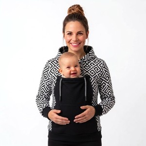 Hoodie personnalisé pour femme, doux, à manches longues, pour l'hiver, avec poche frontale, écologique, en polyester et coton imprimé 400-500 GSM - Product Image 1