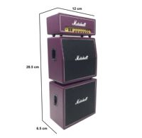 Mini amplificateur décoratif, haut-parleur 11,2 pouces, Marshall 3, cabinet en bois de couleur violette, fabriqué à la main