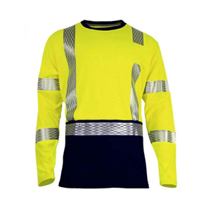 Chaleco de Seguridad Reflectante de Alta Visibilidad para Hombre, Ropa de Trabajo Profesional, Resistente, para Exteriores, Camiseta Ligera Antiarrugas de Primera Calidad - Product Image 1