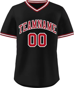2026 Trendy Baseball V Neck Jersey 100%<b>Polyester</b> Breathable Anti-Bacterial Lightweight Custom Logo Team Name Baseball <b>Shirt</b> - Product Image 3