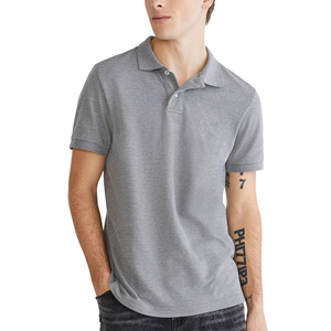 Polo homme coupe classique en mélange de coton doux, manches courtes, confortable, décontracté, pour tous les jours, avec col côtelé - Product Image 1