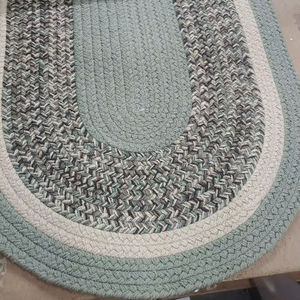 Tapis et moquettes tressés en coton, fabriqués à la machine, écologiques, adaptés aux animaux domestiques, motif floral, style moderne, grande surface - Product Image 1