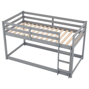 Letto a castello singolo su singolo grigio con scaletta per bambini (vecchio SKU WF281727AAE/WF286602AAE) - Product Image 5
