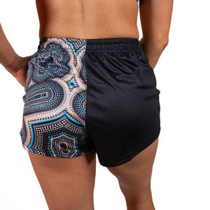 Shorts de rugby unisexes personnalisés, design unique, style hip-hop, imprimé numérique bicolore, poche zippée, respirant, séchage rapide, 100% polyester - Product Image 6