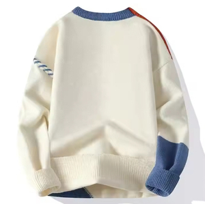 Sweat-shirt décontracté en molleton à double couche surdimensionné pour homme, avec boutons, tricoté, pour l'automne et l'hiver, idéal pour l'extérieur - Product Image 2