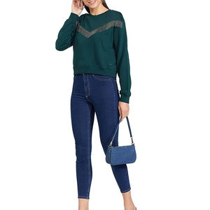 Sweat-shirt femme à manches longues avec logo personnalisé, respirant, durable, best-seller, décontracté, uni, en vente - Product Image 4